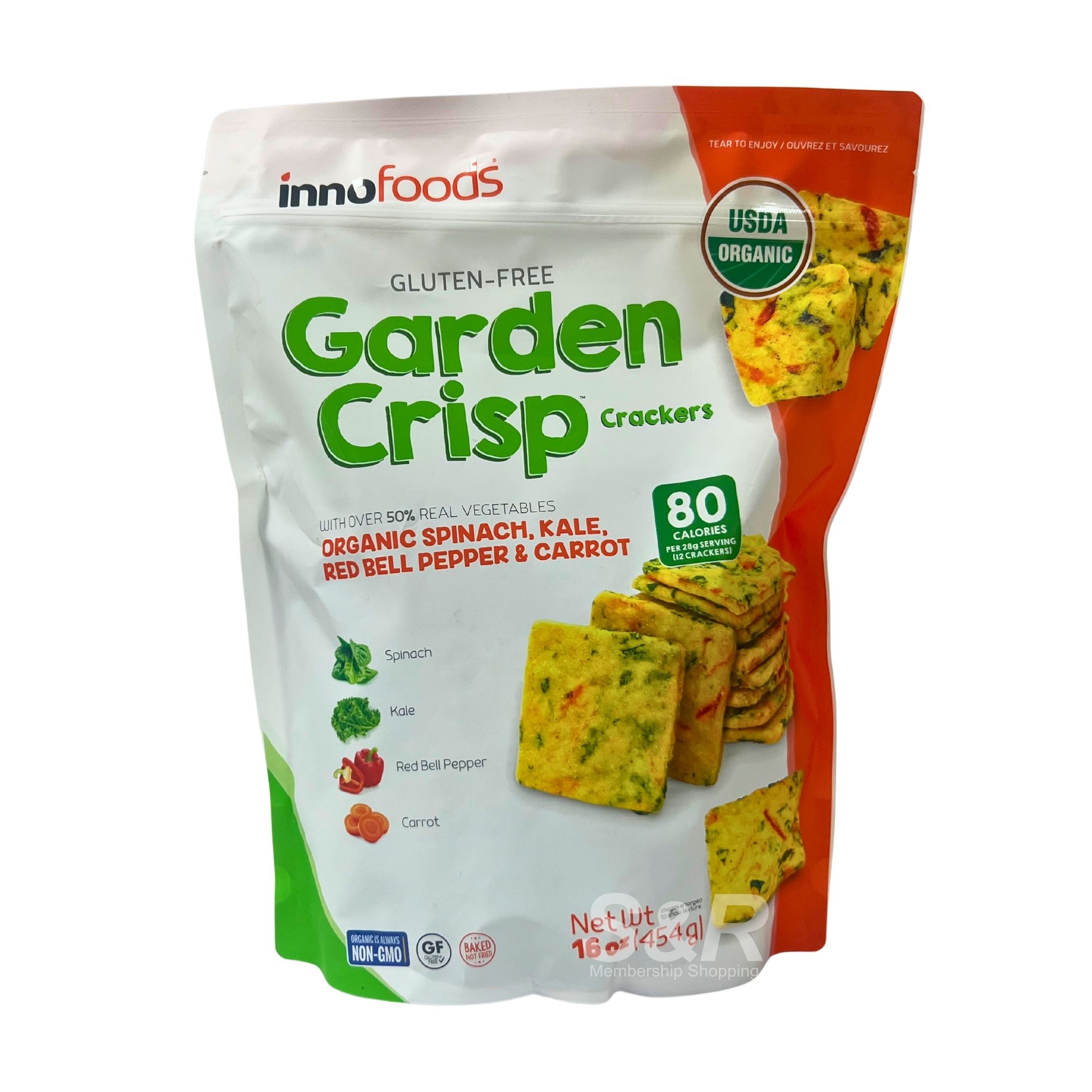 Inno Foods Gluten-free Garden Crisps Crackers 454g